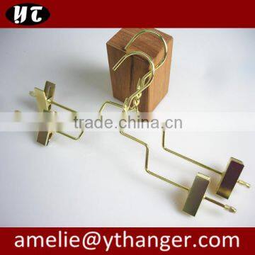 Metal clips hanger gold pants hanger metal for skirts