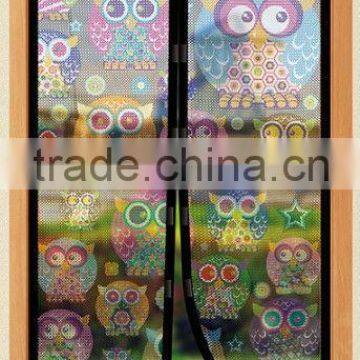 Magnetic Magic Mesh Screen Door With Printing