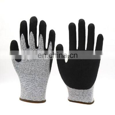 13 Gauge HPPE Work Glove Cut Protection PU Coated Palm Thumb Crotch Cut Resistant Gloves Anti Slash Guantes Anticorte