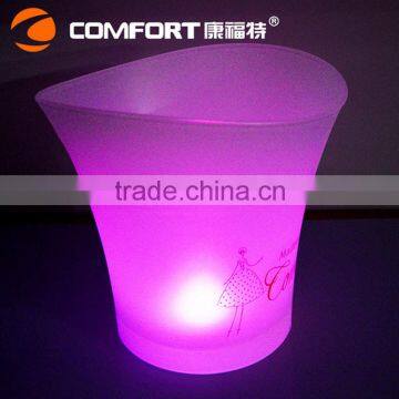 Cheap Battery Operated Lighted Plastic Wine Bucket for Party photo-2