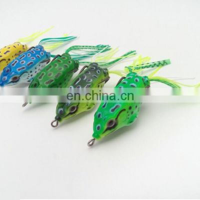 TALOS high quality 3D eyes Fishing Lure Jigging Soft Plastic Frog Fishing Lure