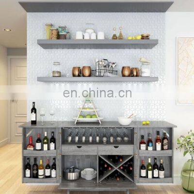 CBMmart customized mini wet bar cabinet home bar with wine rack and bar tables