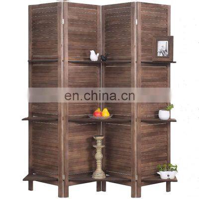 wood room divider solid wood screen office partition with shelf