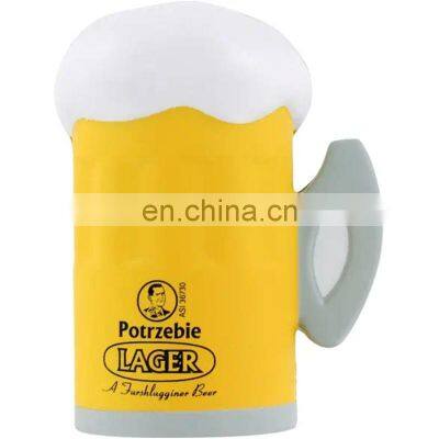 PU Foam Beer Bottle Shape Custom Antistress Reliever Ball