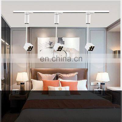 Nordic Modern Track Light 8W Long Pole Rail Spotlight LED Track Light AC 110V 220V Black/White Guide Rail Track Light photo-3