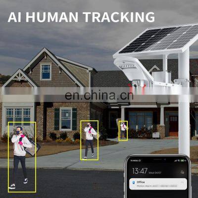 Floodlight HD 1080P Security IP Camera 2MP 3G 4G SIM Card Outdoor PTZ CCTV Surveillance Cam 40W 20A Battery Solar Panel CamHi photo-5