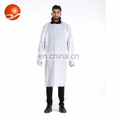 120cm x 205cm Disposable Long Sleeve CPE Isolation Gowns