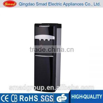 Stainless steel bottom loading water dispenser with storage cabinet