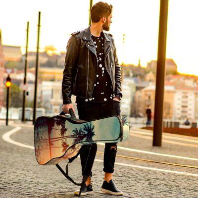 Acoustic Guitar Gig Bag 1 cm Thick Padding, Waterproof Electric Guitar Bag photo-5