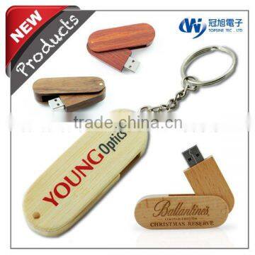 Wooden Swivel Flash Drive for Promotion Gift