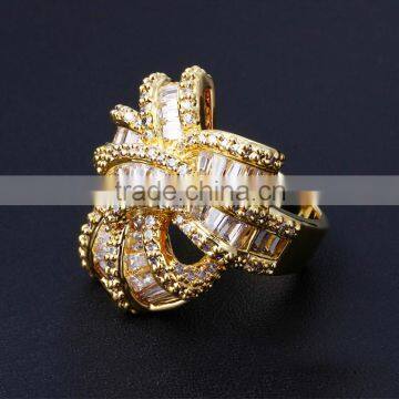 New African Design Wedding Luxury Style Baguette Zircon Crystal Women CZ Jewelry Ring photo-4