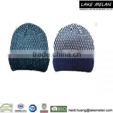 Best Seller 100% Acrylic Knitted Hat With Turn Up For Men