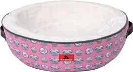 Round Donut Cat and Dog Bed With Basket Handles