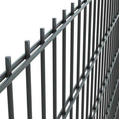 Verzinktes Doppeldrahtgitterzaun mit einem Drahtdurchmesser von 2,5 mm für industrielle Sicherheit photo-3