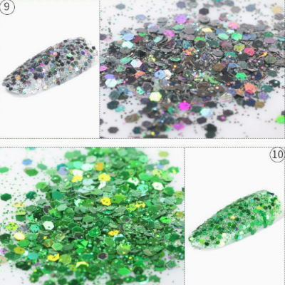 Scallion Jelly Powder, Nail Glitter, Fashionable Nail Iridescent Glitter, Nail Accessories, Body Makeup Glitter photo-3