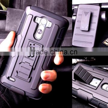 COOL!Belt Clip Holster Rugged Hybrid Hard Case For LG G3, cell phone case for LG G3