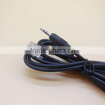 black new 2.5mm jack microphone rj9 wire