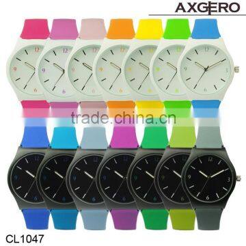 New 2016 colorful fashion silicone wristband watch