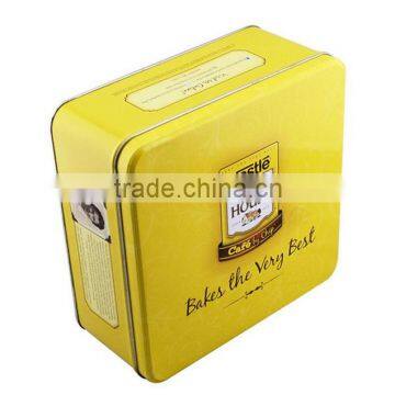 Wholesale Square Cookies Metal Tin Box Packaging photo-2