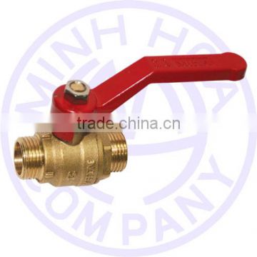 BRASS BALL VALVE WITH LEVER HANDLE MALE/MALE FROM VIET NAM 17-10-2015