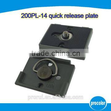 photography photo video compatible 200PL-14 camera quick release plate kit with 1/4"-20 Screw Bushing Adapter Clamp for Manfrott