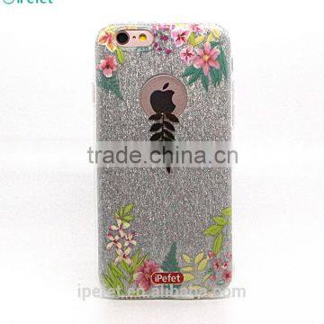 Hot Selling Flower Pattern 3 in 1 Design Phone Case for IPhone 6 photo-3