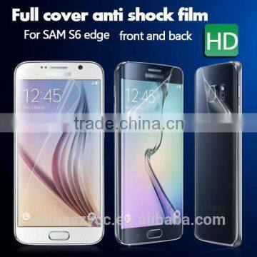 New hot selling anti-shock clear front and back screen protector for Samsung galaxy s6 edge free sample                        
                                                Quality Choice