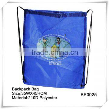 Manufacture High Quality Polyester Backpack Drawstring Bag