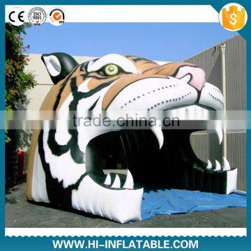 giant inflatable tiger tunnel, inflatable advertising helmet tunnel