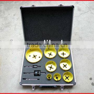 Drilling bit YF 11PCS Bi-metal hole saw16PC HSS Bi-metal Hole Saw Kit, Maintenance Kit Aluniminum Case cutter, M42 hole saws