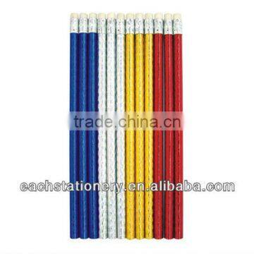 Round shape no sharpening HB standard pencil with eraser