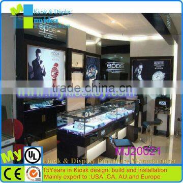 Factory sale directly custom made male watch display/watch display showcase