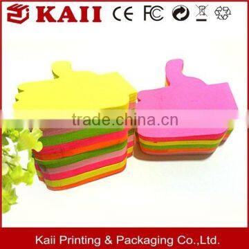 (free sample with 30 sheets) custom shape, custom size, custom printing hand shaped sticky notes