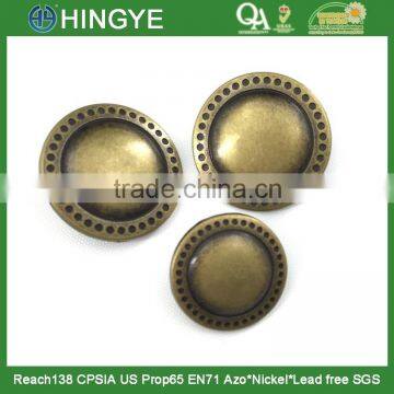 2015 New Arrival 25mm Fashion Antique Brass Metal Shank Button for Coats-M1666 photo-2