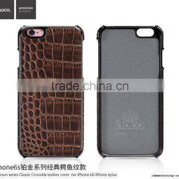 Classic Crocodile Leather Rubber Case for IPhone 6Plus HOCO Real Leather Cover Platinum Series Shell for IPhone 6s Plus MT-5810 photo-2