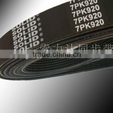 Wedge ribbed v belt