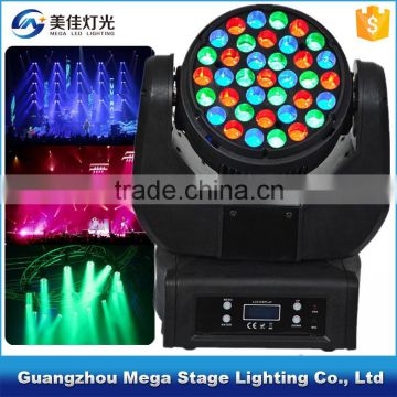 rgb dmx led stage light colorful mini 37x3w led beam moving heads