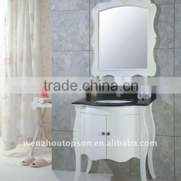 Bath cabinet with glass vanity vessel.New design style PVC bathroom towel cabinet,Simple bath cabinet with glass vanity top