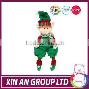 Custom high quality stuffed plush soft christmas elf doll