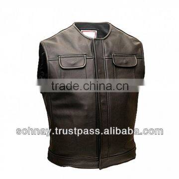 Vest Made by Cowhide Leather for Men