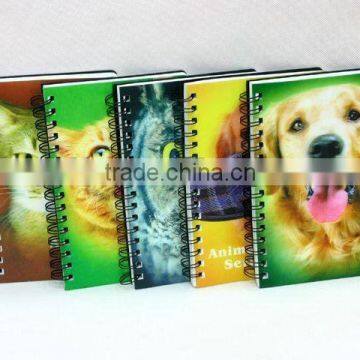 PP spiral Notebook 3D PP cover notebook