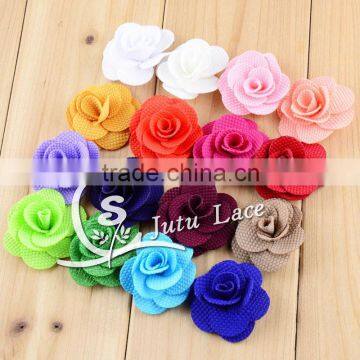 4 cm Mini Fabric Rose Flower, Handmade Satin Ribbon Petals Flowers. Chic Phone Applique photo-2
