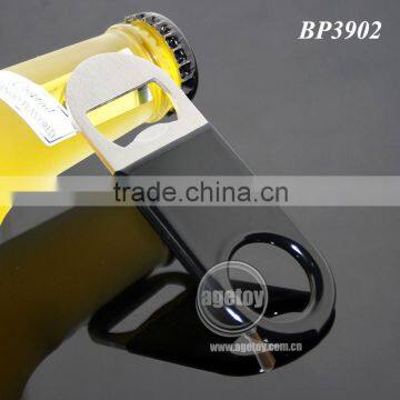 Small Is Beautiful Portable Pocket Black Soft PVC Coated Stainless Steel Metal Wholesale Bottle Opener photo-3