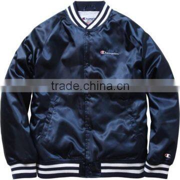 Custom Stlye Plain Satin Jacket,custom Fashion Made Satin Letterman Jacket,custom Made Plain Satin Jacket photo-5