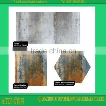 Metallic appearance polished matt concrete floor tile