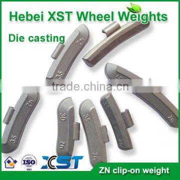 Zinc universal clip on balance weight for universal steel wheels