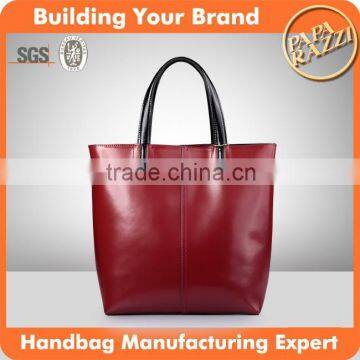 4281-2016 Burgundy color fashion women bag 100% genuine leather handbag