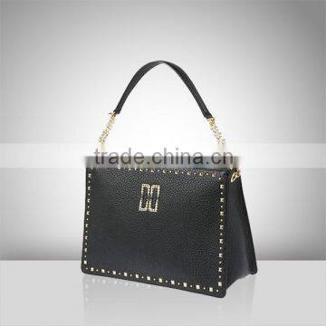 J115 Office Lady Handbag,2014 New Arrival Bags with Studs,Fashionable Style,made of Synthetic Leather