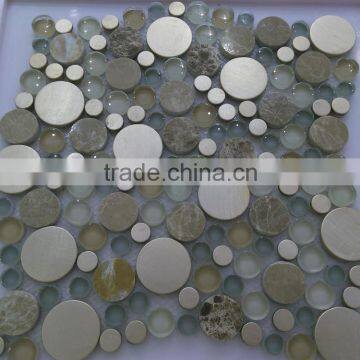 most popular and hot sale round shape aluminium mosaic tile