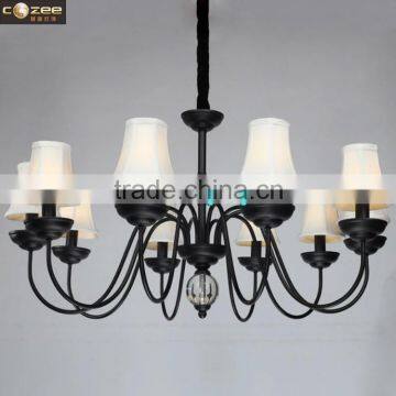 American Country Style Home Restaurant Decor Hanging Lighting Fixtures Big Chandelier Crystal Large Pendant Light CZ2508/10